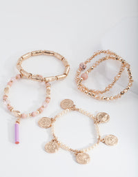 Pink Stretch Mixed Bangle Pack - link has visual effect only