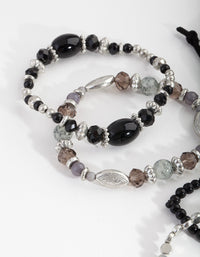 Black Stretch Mixed Bangle Pack - link has visual effect only