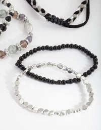 Black Stretch Mixed Bangle Pack - link has visual effect only