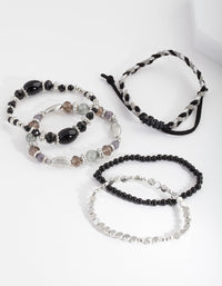 Black Stretch Mixed Bangle Pack - link has visual effect only