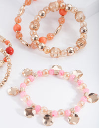 Orange Stretch Mixed Bangle Pack - link has visual effect only