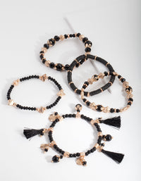 Black Stretch Mixed Bangle Pack - link has visual effect only