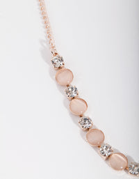 Rose Gold Catseye Gem Necklace - link has visual effect only