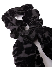 Black Velvet Scarf Scrunchie - link has visual effect only