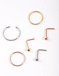 Metallic Dome Nose Stud 6 Pack - link has visual effect only