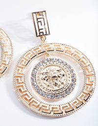 Gold Medusa Statement Earrings - link has visual effect only