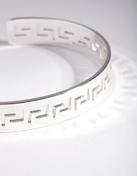 Rhodium Thin Cuff Bracelet - link has visual effect only