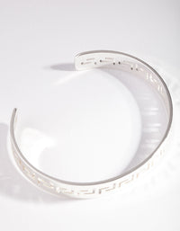 Rhodium Thin Cuff Bracelet - link has visual effect only