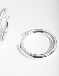 Silver Small Polished Hoop Earrings - link has visual effect only