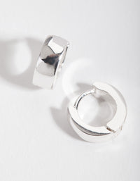 Silver 4mm Thick Huggie Earrings - link has visual effect only