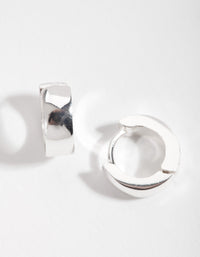 Silver 4mm Thick Huggie Earrings - link has visual effect only