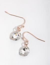 Rose Gold Open Circle Gem Necklace and Earrings - link has visual effect only