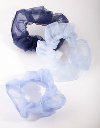 Blue Organza Scrunchie 3 Pack - link has visual effect only