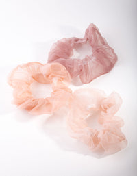 Pink Organza Scrunchie 3 Pack - link has visual effect only