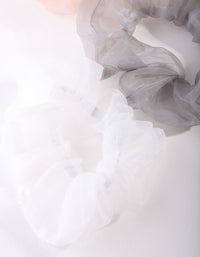 Multi Mixed Organza Scrunchie 3 Pack - link has visual effect only