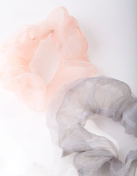 Multi Mixed Organza Scrunchie 3 Pack - link has visual effect only