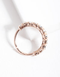 Rose Gold Plated Sterling Silver Fine Cubic Zirconia Ear Cuff - link has visual effect only