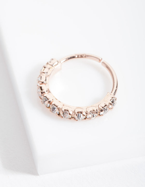 Rose Gold Plated Sterling Silver Fine Cubic Zirconia Ear Cuff