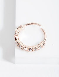 Rose Gold Plated Sterling Silver Fine Cubic Zirconia Ear Cuff - link has visual effect only