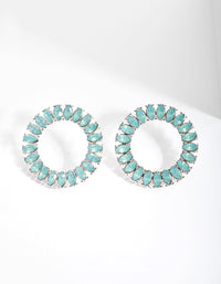 Green Open Flower Earrings - link has visual effect only
