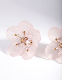Pink Flower Stud Earrings - link has visual effect only