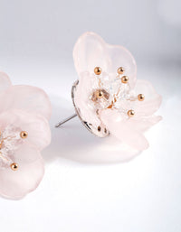 Pink Flower Stud Earrings - link has visual effect only