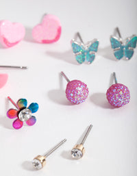 Kids Butterfly and Hoop Earring 6 Pack - link has visual effect only