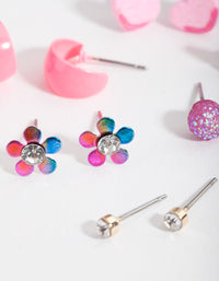 Kids Butterfly and Hoop Earring 6 Pack - link has visual effect only