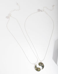 Kids Silver BFF Yin and Yang Mood Necklace - link has visual effect only