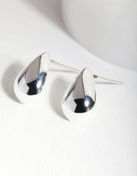 Sterling Silver Statement Teardrop Stud Earrings - link has visual effect only