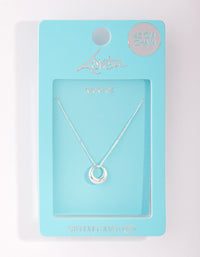 Sterling Silver Open Circle Necklace - link has visual effect only