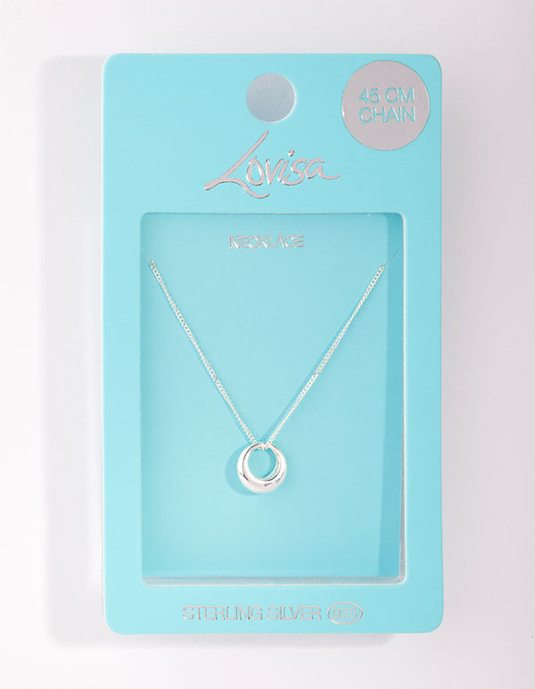 Sterling Silver Open Circle Necklace