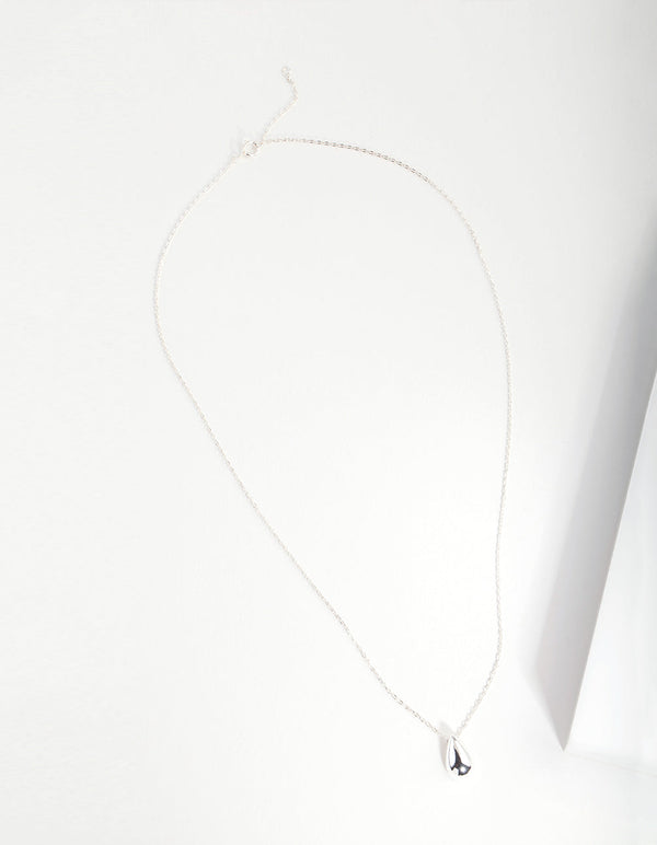 Sterling Silver Statement Teardrop Necklace