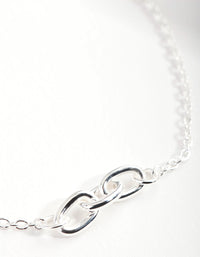 Sterling Silver Mini Chain Link Bracelet - link has visual effect only
