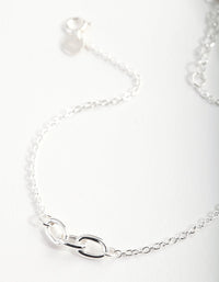 Sterling Silver Mini Chain Link Bracelet - link has visual effect only