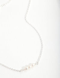 Sterling Silver Mini Pearl Bracelet Anklet - link has visual effect only