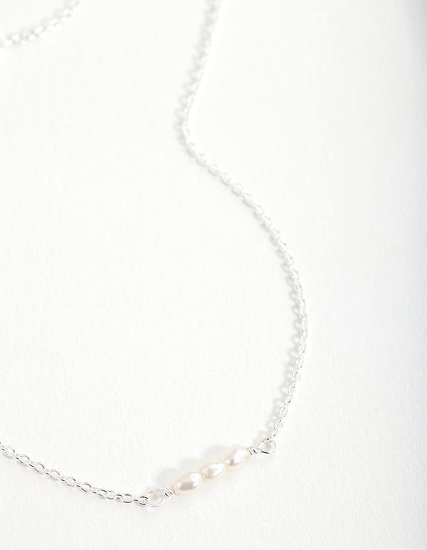 Sterling Silver Mini Pearl Bracelet Anklet