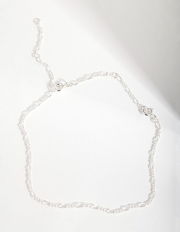 Sterling Silver Wide Chain Bracelet Anklet
