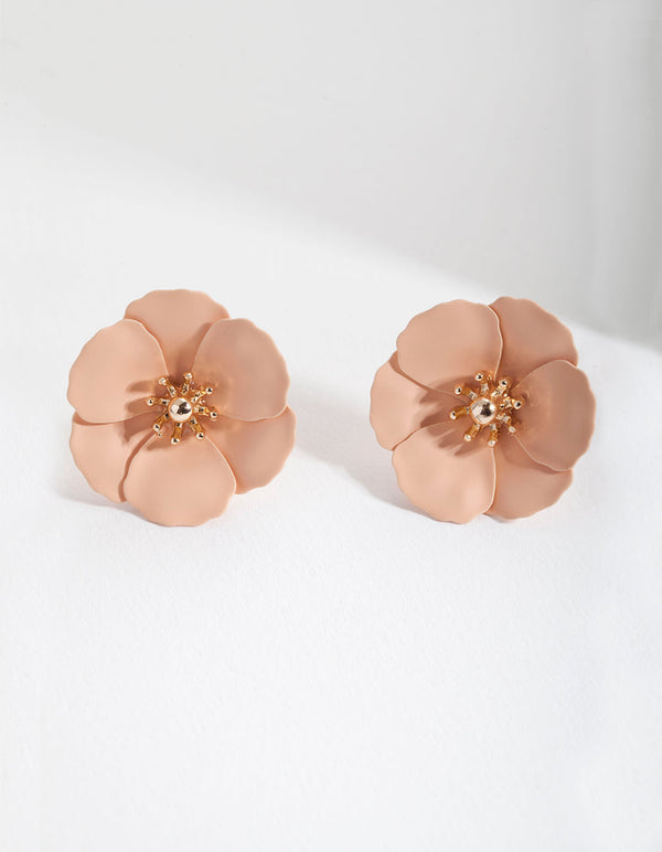 Blush Layered Petal Earrings