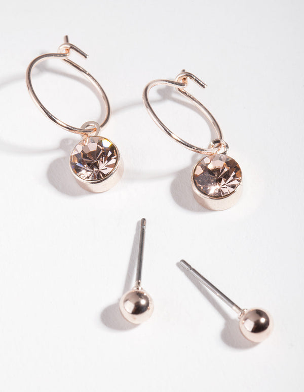 Rose Gold Mini Hoop Earring 2 Pack