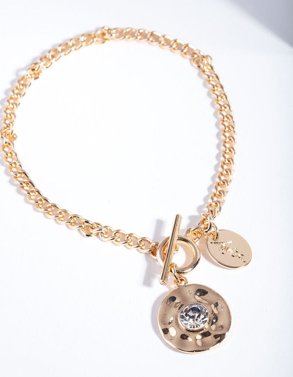 Gold Molten Diamante Bracelet Pack