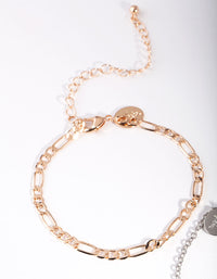 Mixed Metal Dreamcatcher Chain Bracelet Pack - link has visual effect only