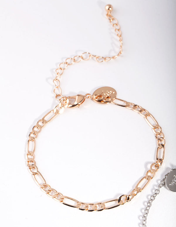 Mixed Metal Dreamcatcher Chain Bracelet Pack