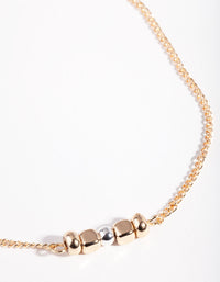 Mixed Metal Beaded Chain Bracelet 2 Pack - link has visual effect only