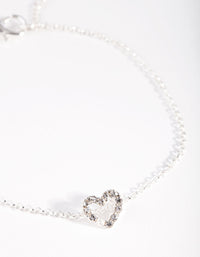 Mixed Metal Open Heart Bracelet 2 Pack - link has visual effect only