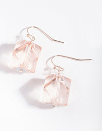Rose Gold Geometric Gem Hoop Earrings - link has visual effect only