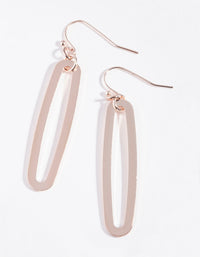 Rose Gold Open Paperclip Earrings - link has visual effect only