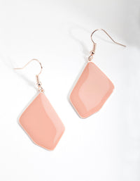 Peach Geometric Shape Earrings - link has visual effect only