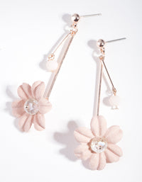Rose Gold Stick Flower Earrings - link has visual effect only