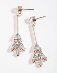 Rose Gold Spike Stick Gem Earrings - link has visual effect only